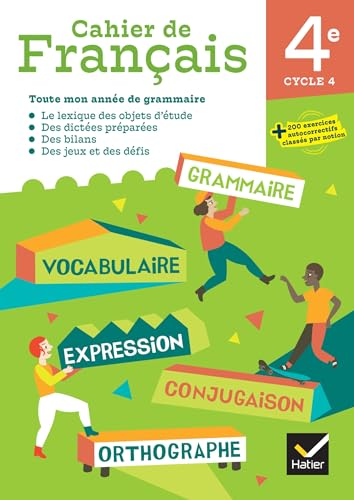 Cahier de fran&ccedil;ais 4e cycle 4 Hatier
