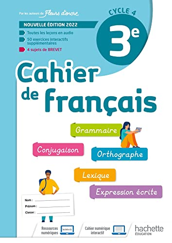 Cahier de fran&ccedil;ais 3e