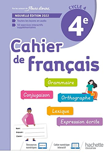 Cahier de fran&ccedil;ais 4e