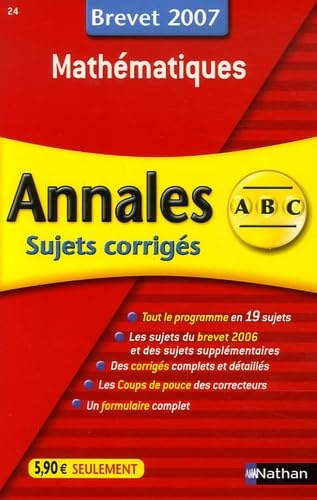 Annales ABC Brevet Math&eacute;matiques 3e 2007