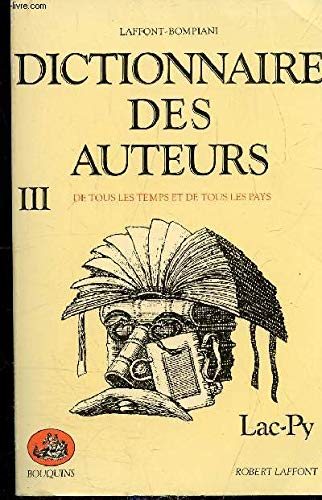 Dictionnaire biographique des auteurs III