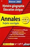 Annales brevet 2007. Histoire-géographie, Education civique