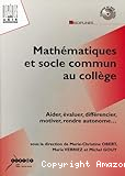 Mathématiques et socle commun au collège
