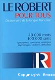 Le Robert pour tous, dictionnaire de la langue française
