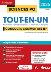 Sciences Po - Concours commun des IEP - Tout en un Questions contemporaines - Histoire - Anglais vignette